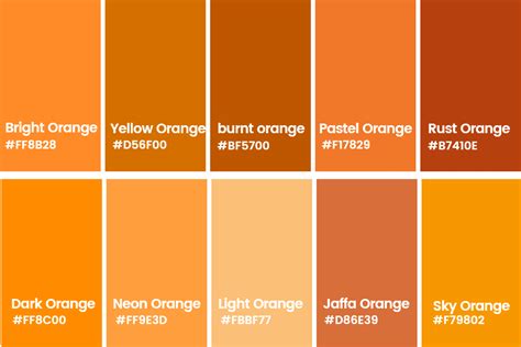 colors similar to orange.